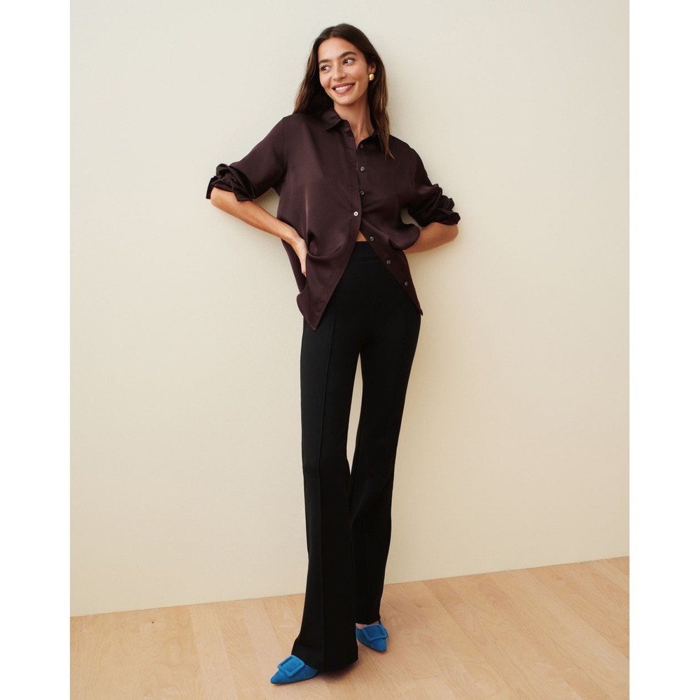 NWT Spanx Ponte Hi Rise Flare Pant in Classic Black Size Medium